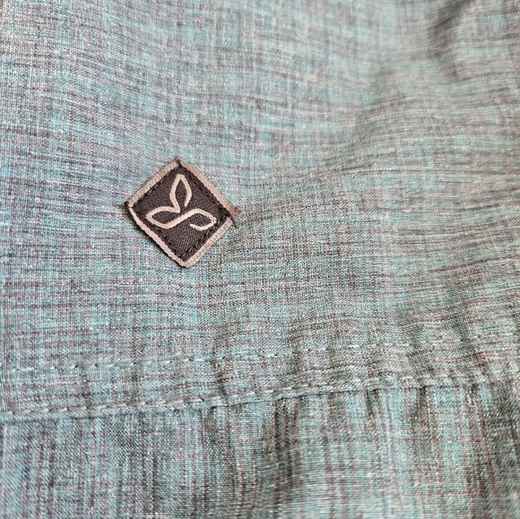 Prana Button Up Roll Tab Sleeve Shirt Outdoor Hiking  Camping Size Medium - Picture 13 of 15